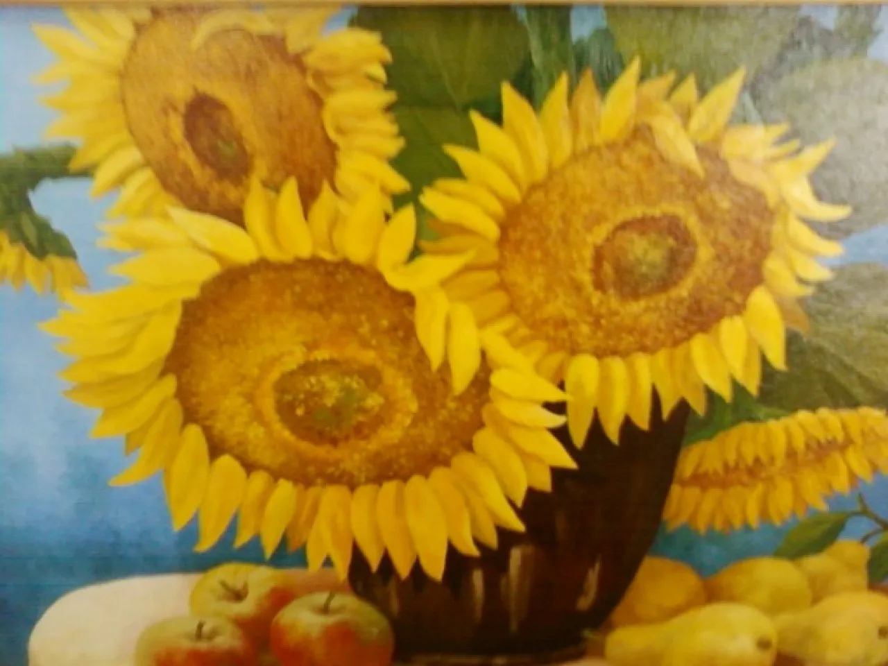 Натюрморт с подсолнухами